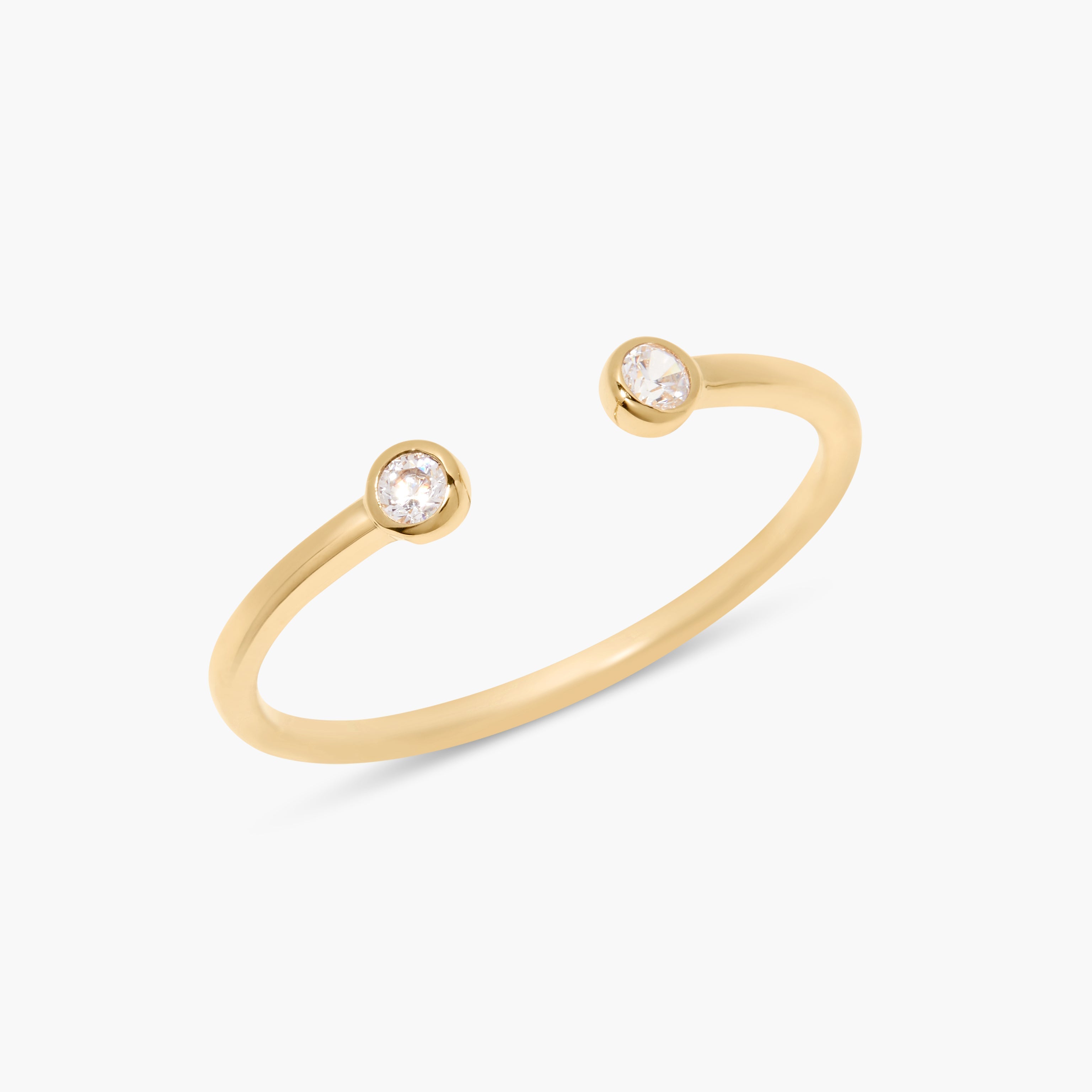 14K Gold Aria Twin Diamond Ring